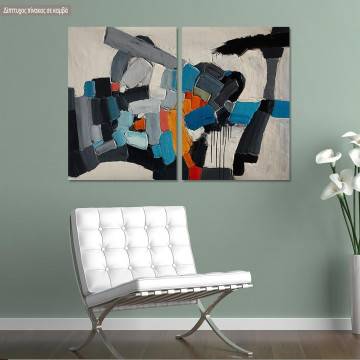 Πίνακας σε καμβά Modern abstract, δίπτυχος