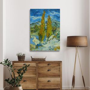 Canvas print Two poplars in the Alpilles Vincent van Gogh Framed canvas View 1 2