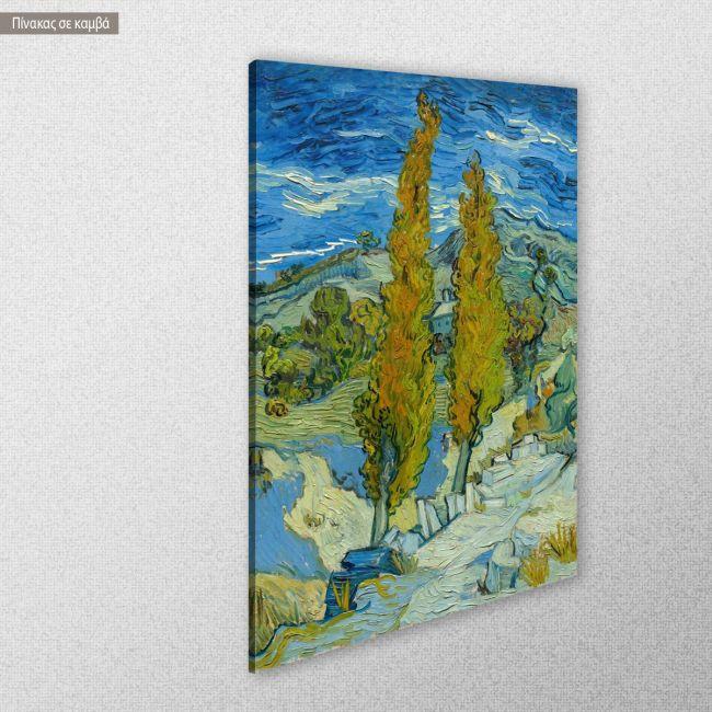Canvas print Two poplars in the Alpilles, Vincent van Gogh