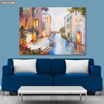 Πίνακας σε καμβά Βενετία, Canal in Venice, Italy