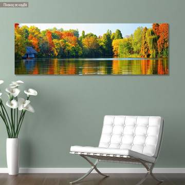 Canvas print River view, panoramic