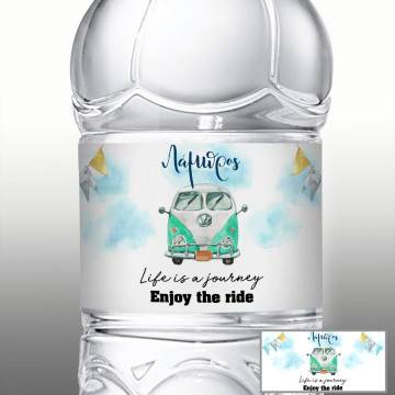 Αυτοκόλλητη ετικέτα Life is a journey Enjoy the ride art2, προσωποποιημένη