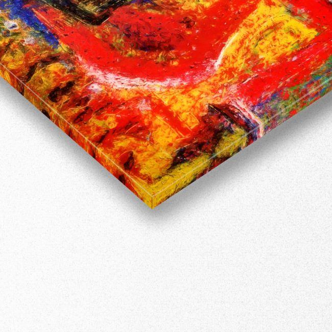 Πίνακας σε καμβά Abstract red, πανοραμικός