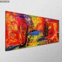 Canvas print Abstract red, panoramic