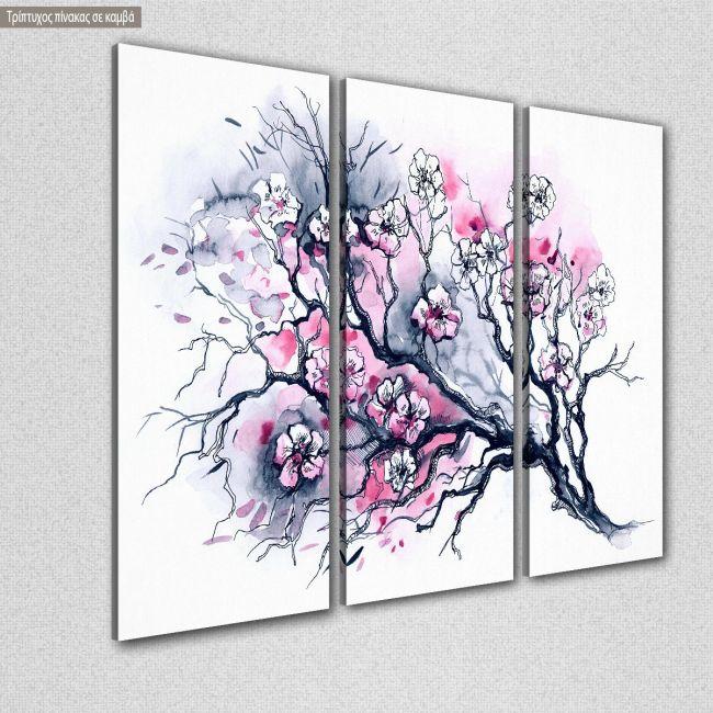 Canvas print Cherry tree,3 panels