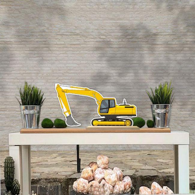 Wooden figure printed Εxcavator