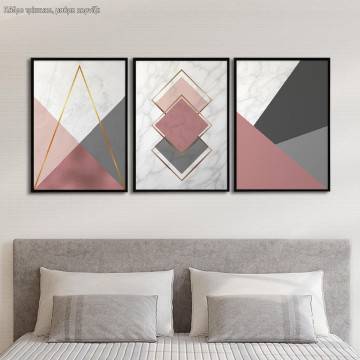 Geometric triangles IV 3 panels