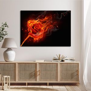 Canvas print Burning rose Framed canvas View 1 2