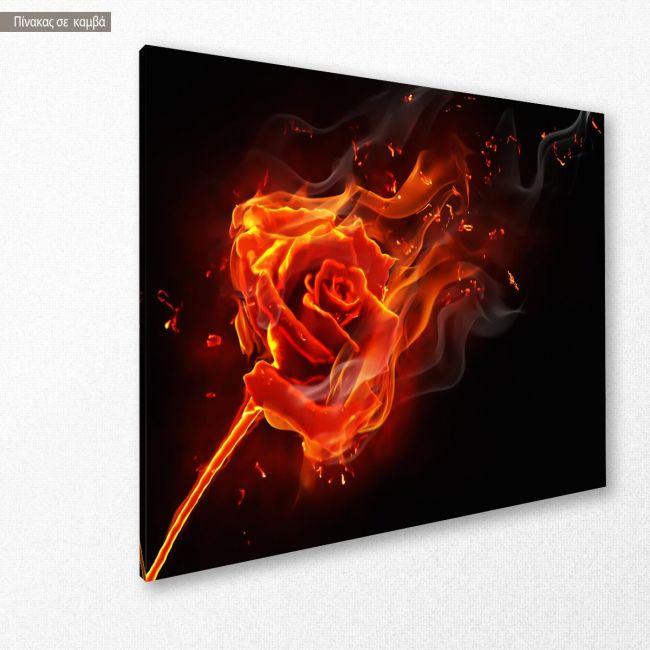 Canvas print Burning rose