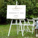 Canvas print Wedding decoration , Welcome to our wedding, gold letters