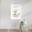 Canvas print welcome to my baptism,Golden circles and rabbit