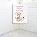 Canvas print welcome to my baptism,Golden circles and rabbit