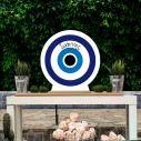 Wooden printed sign, Evil eye protection boy