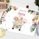Placemat, Jeep animals pink details