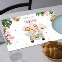 Placemat, Jeep animals pink details