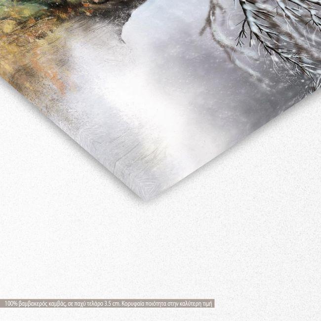 Canvas print Four season tree, square