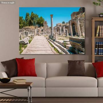 Πίνακας σε καμβά αρχαία Έφεσος, Old ruins of Ephesus