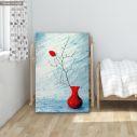 Canvas print Red leaf