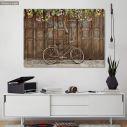 Canvas print Old style rusty brown bicycle
