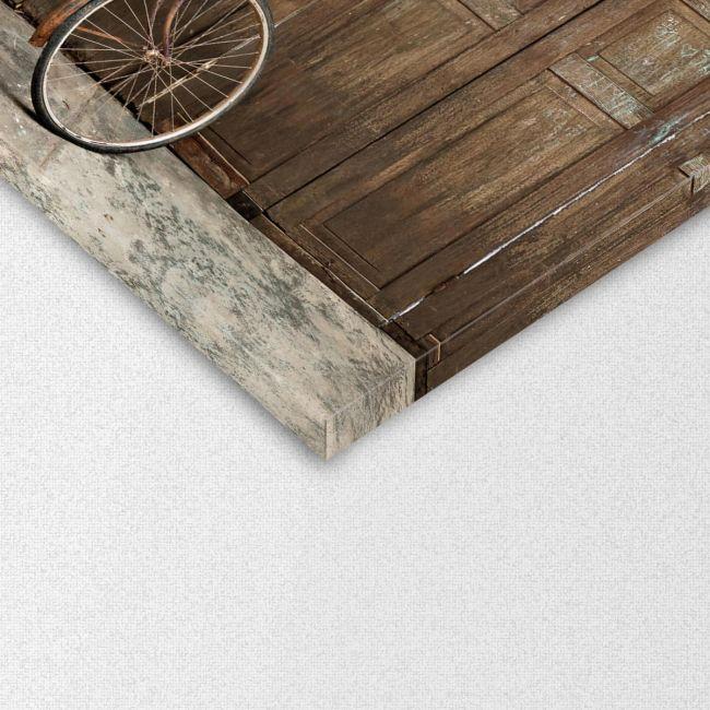 Πίνακας σε καμβά Old style rusty brown bicycle, τετράπτυχος