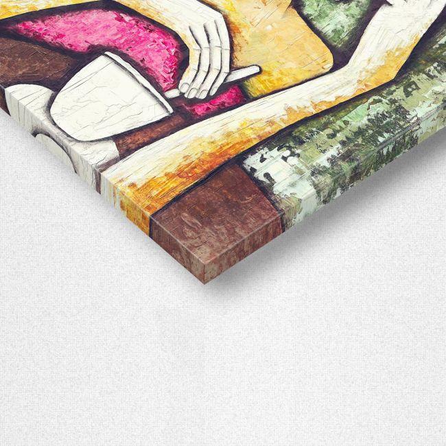 Canvas print Lady in cafe I