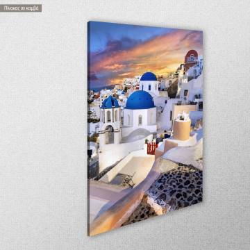 Πίνακας σε καμβά Village de Oia Όψη 1 2