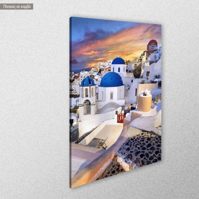 Πίνακας σε καμβά Village de Oia