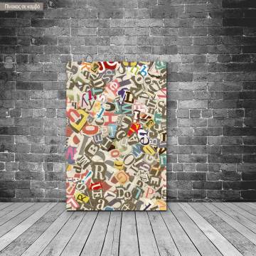 Canvas print Newspaper letters