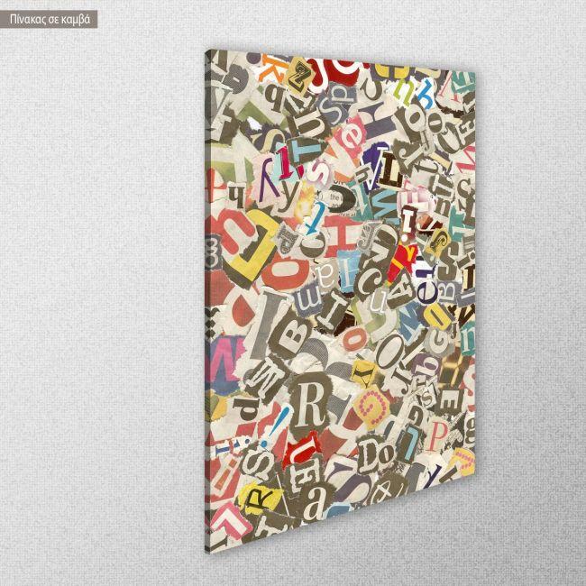 Canvas print Newspaper letters