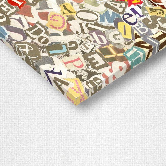 Πίνακας σε καμβά Newspaper letters