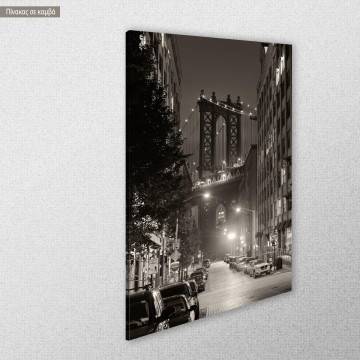 Canvas print View of Manhattan bridge grayscale View 1 2