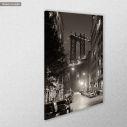 Canvas print View of Manhattan bridge grayscale