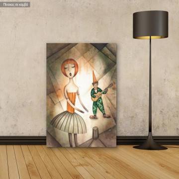 Canvas print Singer and harlequin
