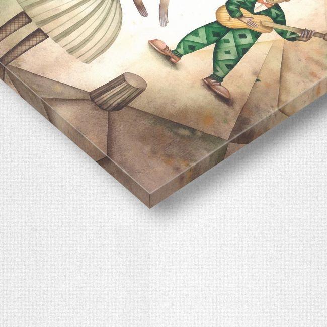 Canvas print Singer and harlequin