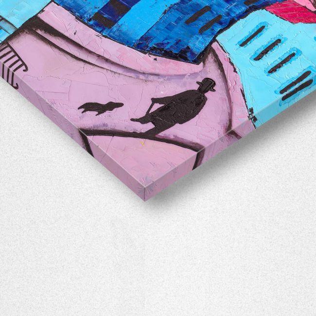 Πίνακας σε καμβά Man with dog