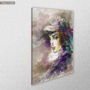 Canvas print Beautiful woman in a hat