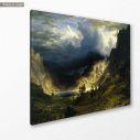 Canvas print A storm in the rocky mountains, Bierstadt Albert