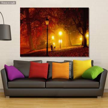 Canvas print Park, Light path