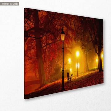 Canvas print Park Light path Framed canvas View 1 2