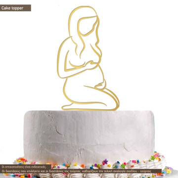 Cake topper pregnant silhouette