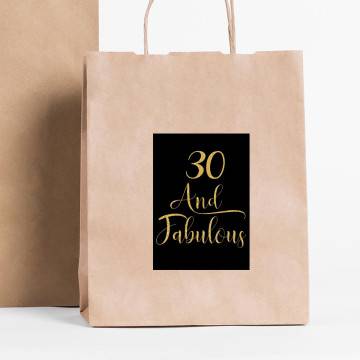 Αυτοκόλλητη ετικέτα 30 and fabulous