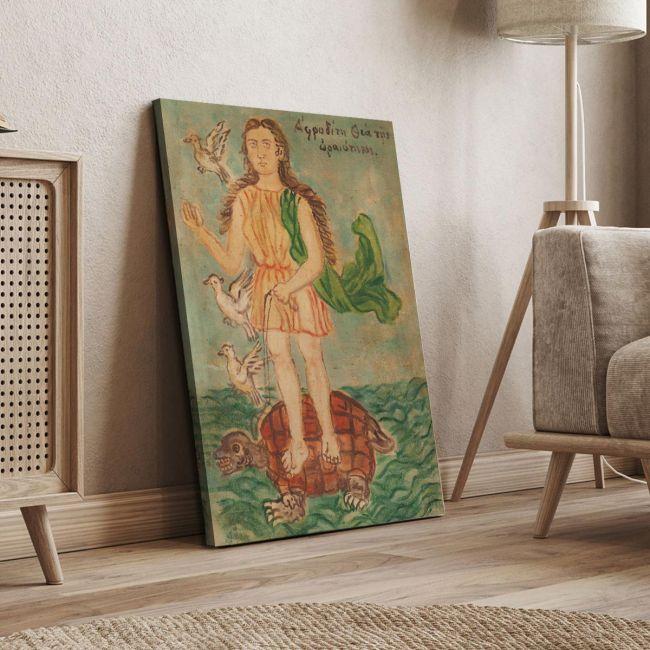 Canvas print Hercules and the Goddess Aphrodite, Theophilos