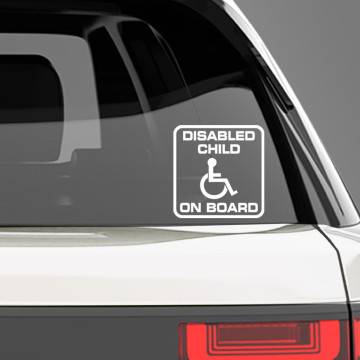 Car sticker Disabled child on board