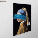 Canvas print Girl with pearl earring reart, (Original Vermeer J)