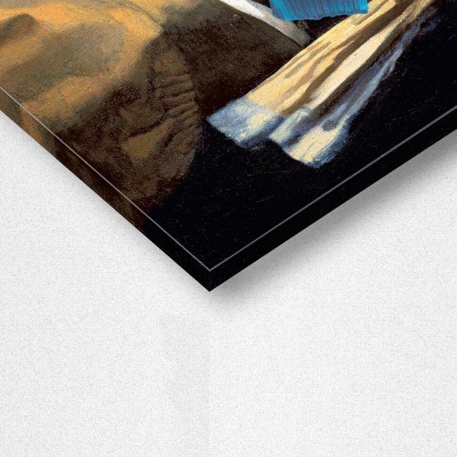 Canvas print Girl with pearl earring reart, (Original Vermeer J)