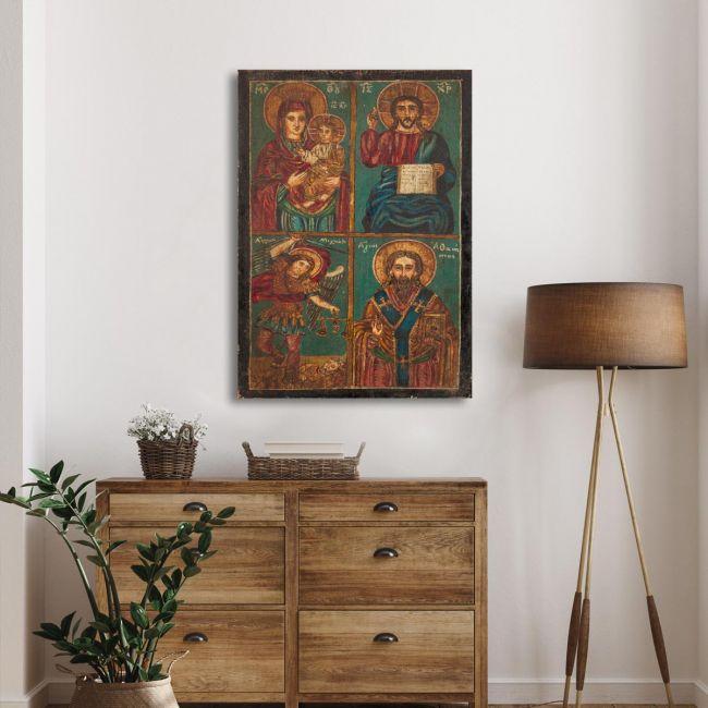 Canvas print Virgin Mary and Saints, Theophilos