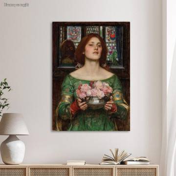 Canvas print Gathering rosebuds, Waterhouse J. W.