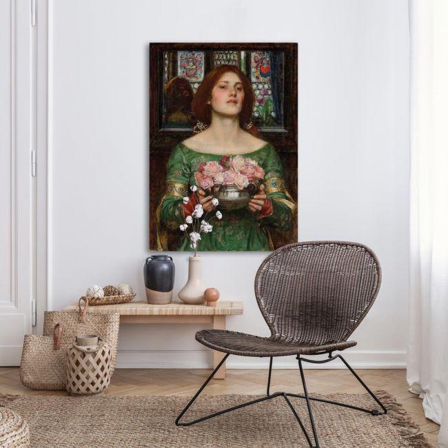 Canvas print Gathering rosebuds, Waterhouse J. W.