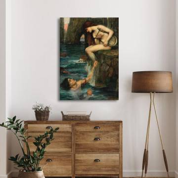 Canvas print Siren Waterhouse J. W. Framed canvas View 1 2