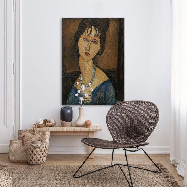 Πίνακας ζωγραφικής Jeanne Hébuterne with necklace, Amedeo Modigliani